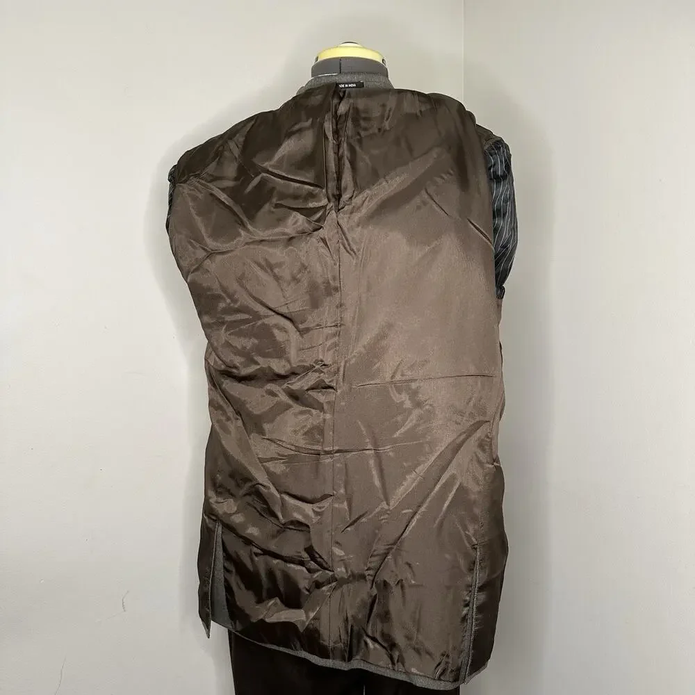 Mens 46R Blazer Gray 2 Button 3XL 50
